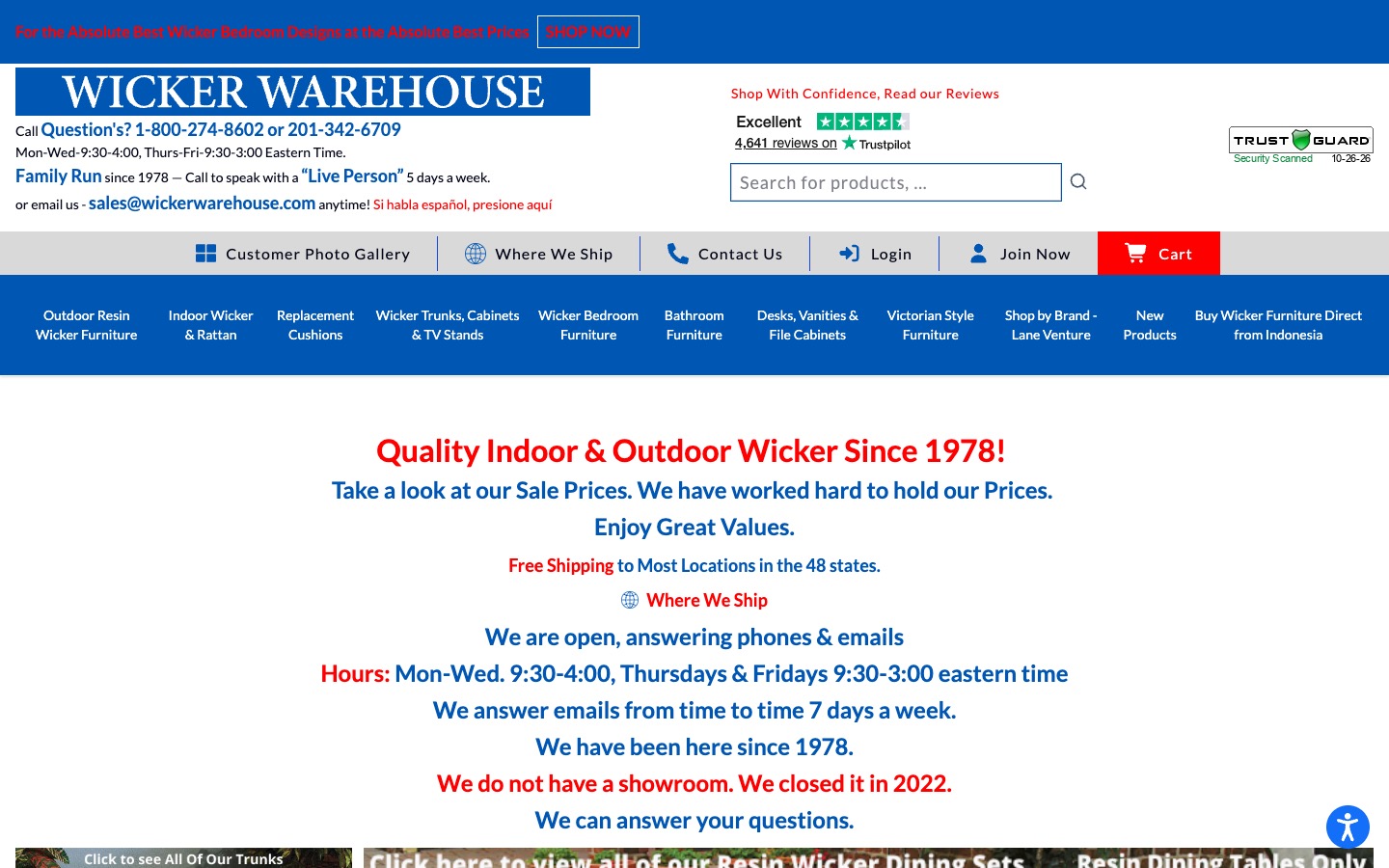 The current homepage